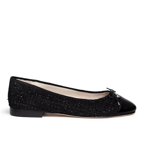 Sam Edelman Shoes - NWOT Sam Edelman Pointy Toe Tweed Black Flats
